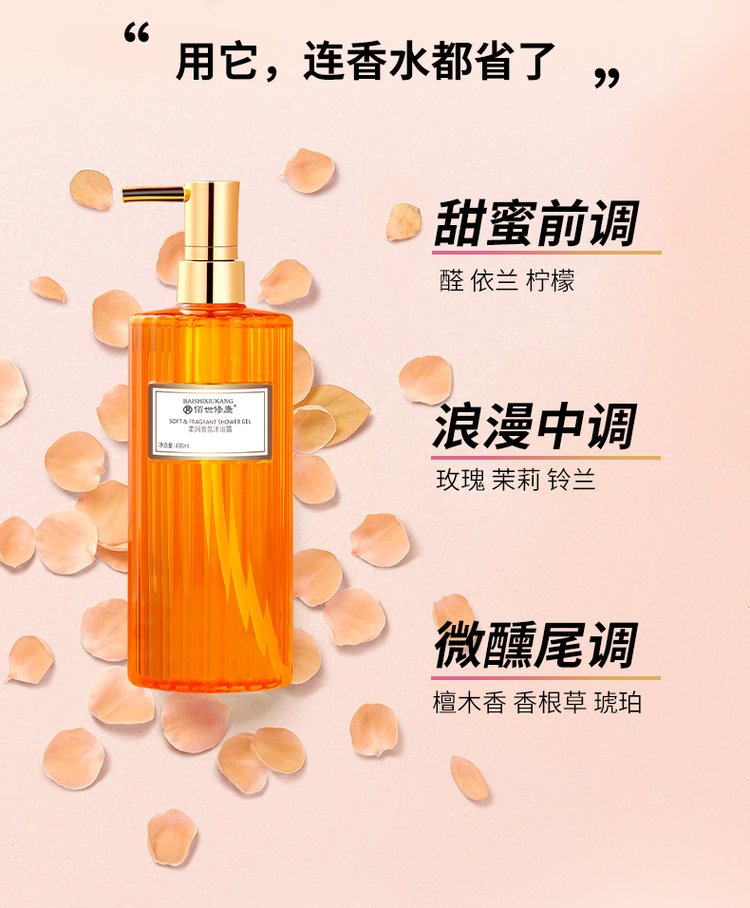 柔潤香氛沐浴露(圖4) 柔潤香氛沐浴露產(chǎn)品優(yōu)點(diǎn)